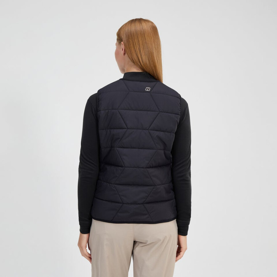 donne netherdene gilet trapuntato - nero berghaus