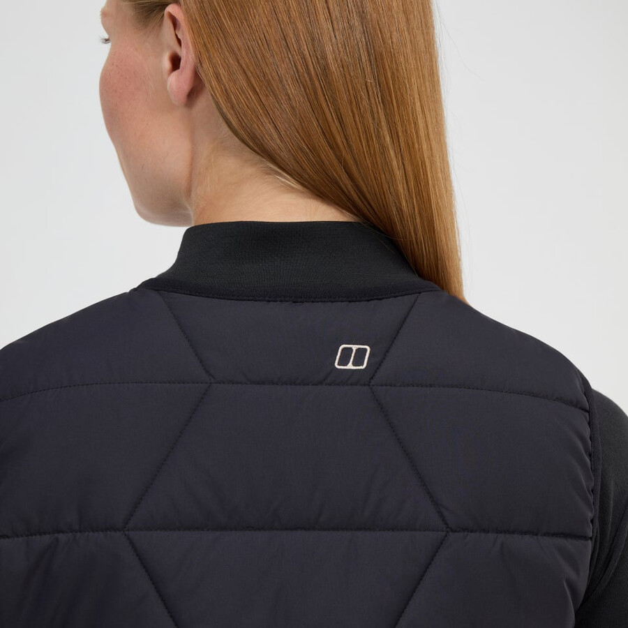 donne netherdene gilet trapuntato - nero berghaus