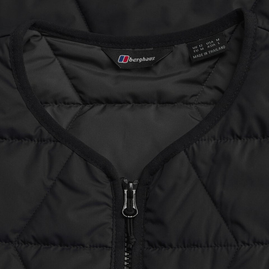 donne netherdene gilet trapuntato - nero berghaus