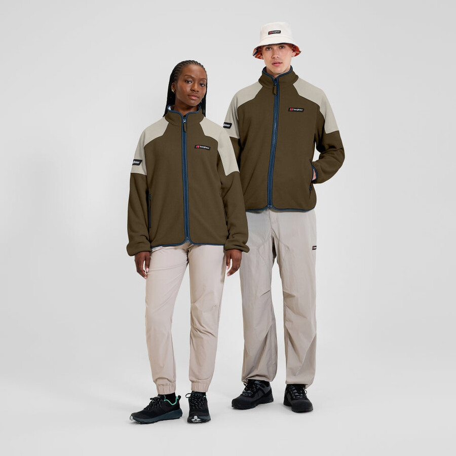 unisex 1997 giacca in pile - marronegrigio berghaus