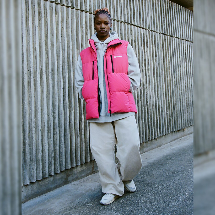 unisex sabber giù isolati gilet - rosa berghaus