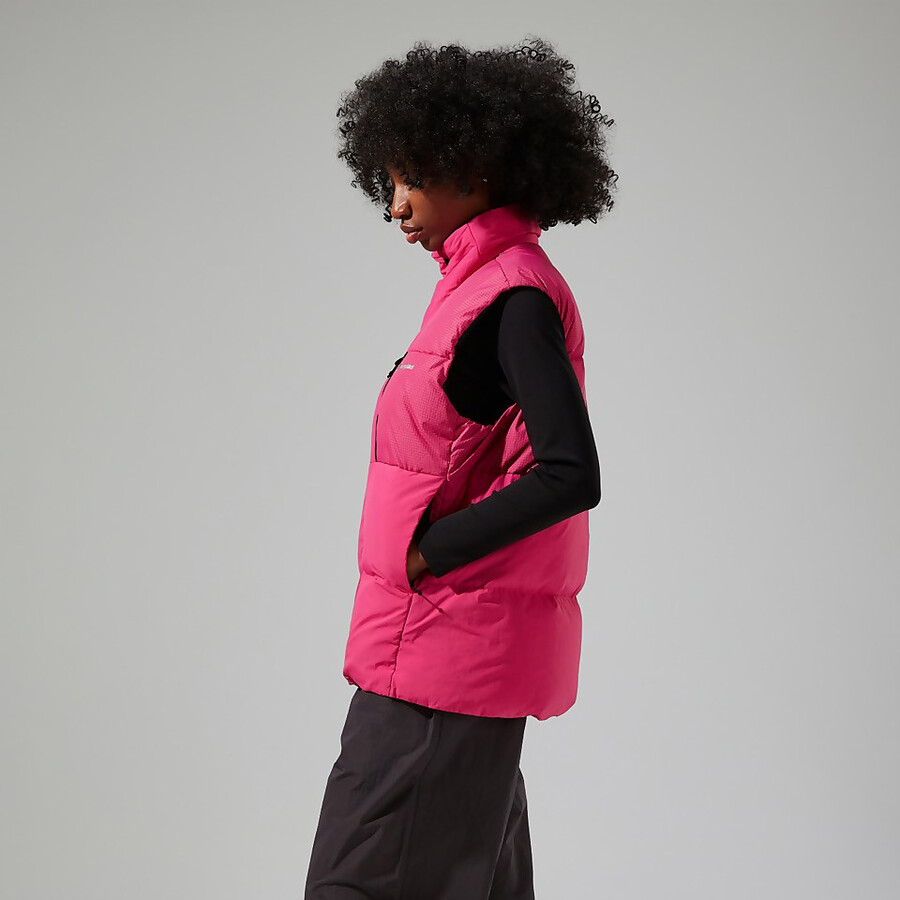 unisex sabber giù isolati gilet - rosa berghaus
