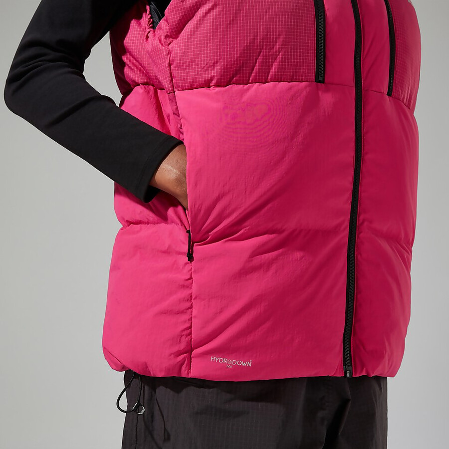 unisex sabber giù isolati gilet - rosa berghaus
