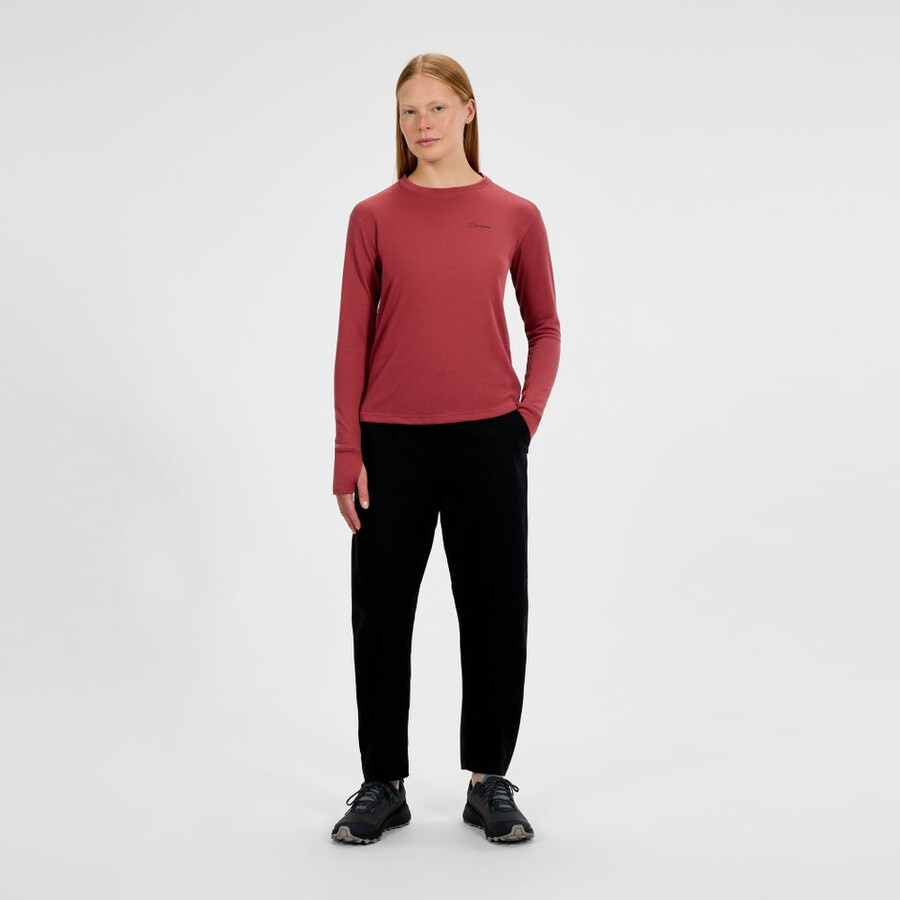 donne ivyhill equipaggio maglione - rosso berghaus
