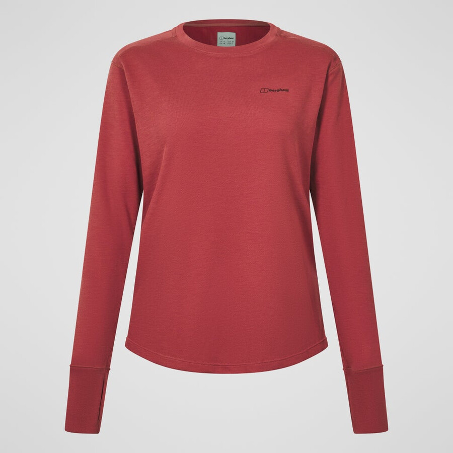donne ivyhill equipaggio maglione - rosso berghaus