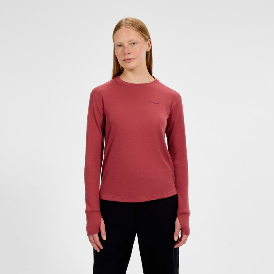 donne ivyhill equipaggio maglione - rosso berghaus