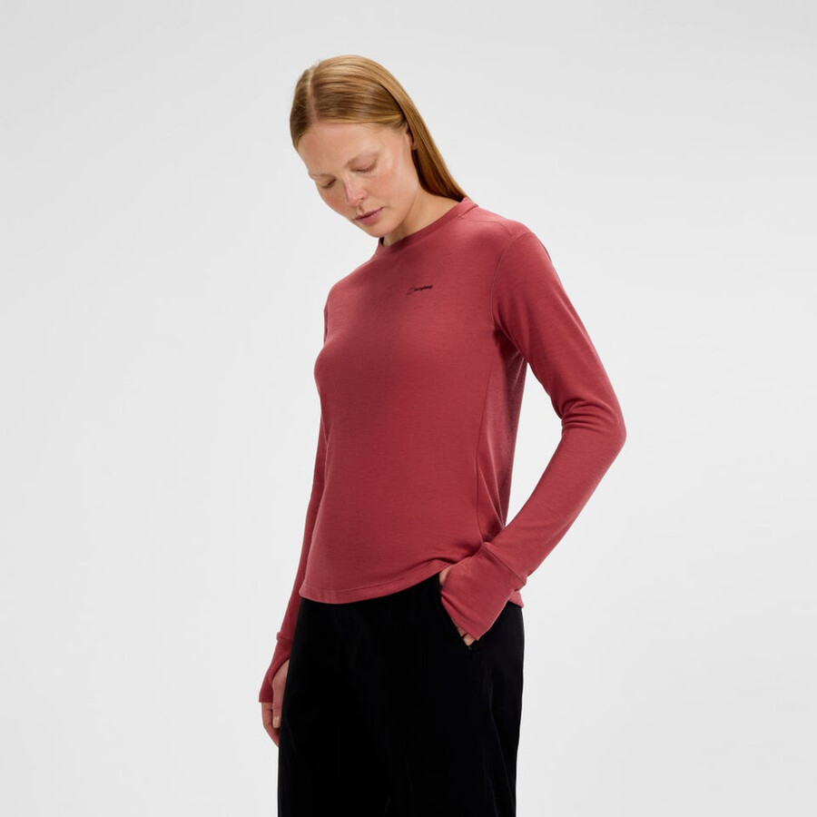 donne ivyhill equipaggio maglione - rosso berghaus