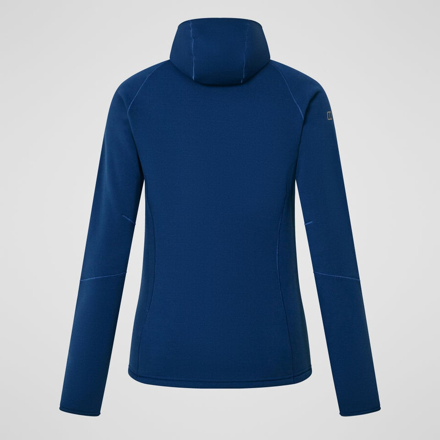 le donne cinetica powerstretch felpa con cappuccio - blu berghaus