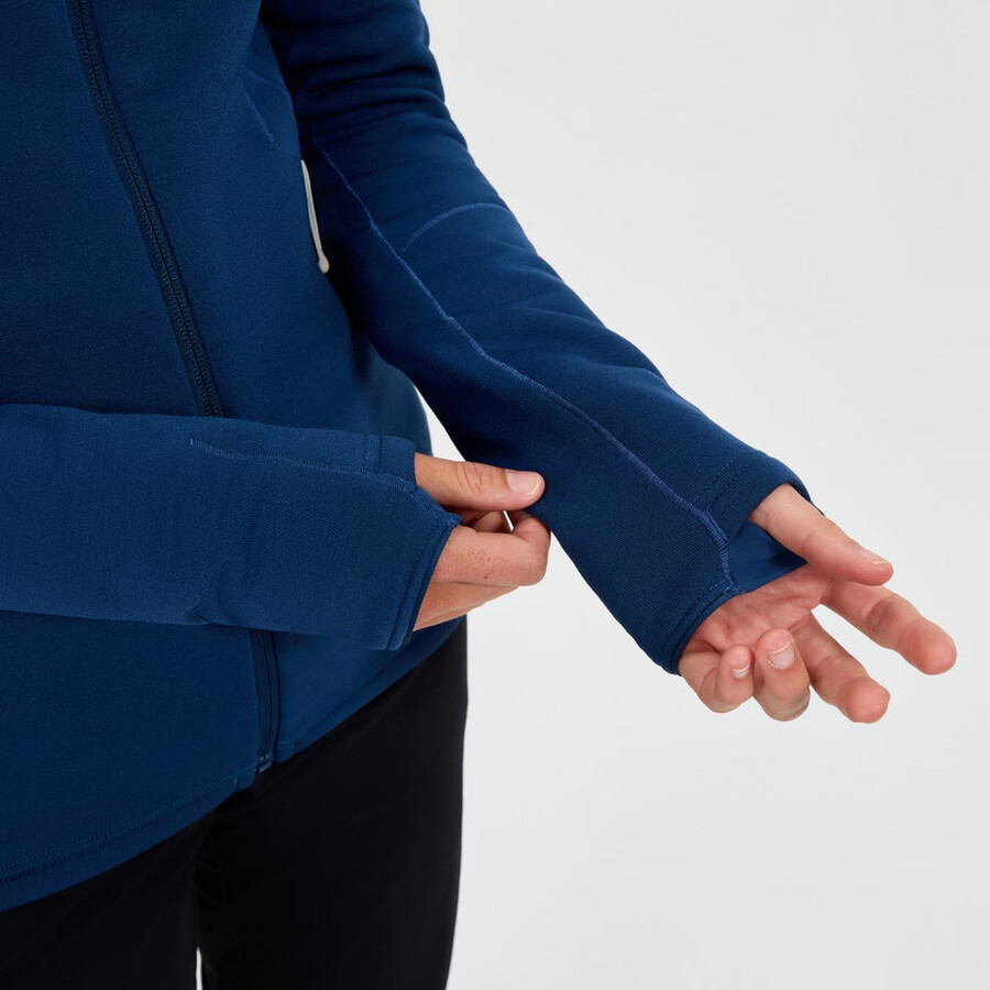 le donne cinetica powerstretch felpa con cappuccio - blu berghaus