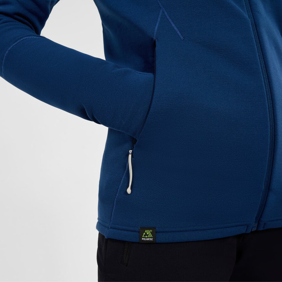 le donne cinetica powerstretch felpa con cappuccio - blu berghaus