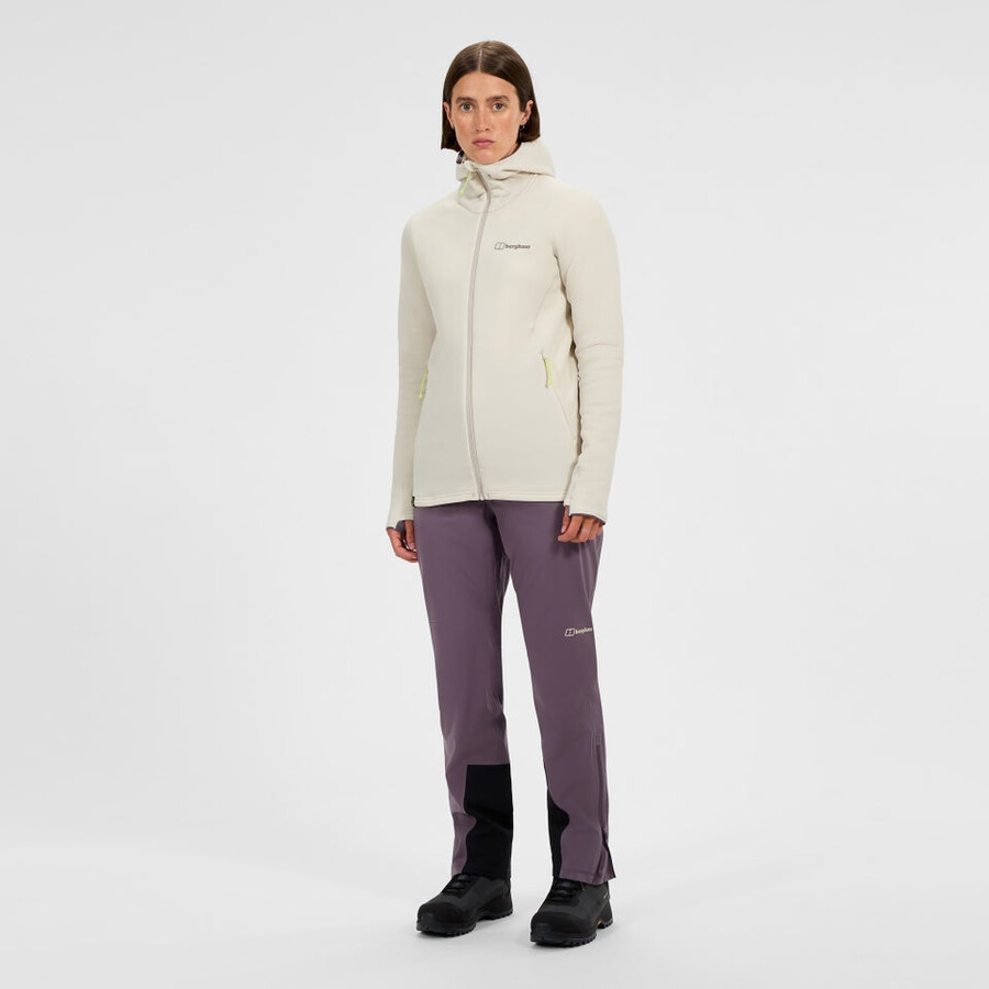 le donne cinetica powerstretch felpa con cappuccio - grigio berghaus