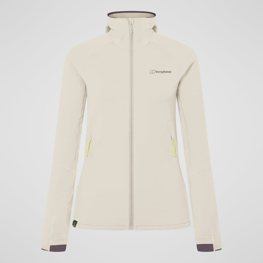 le donne cinetica powerstretch felpa con cappuccio - grigio berghaus