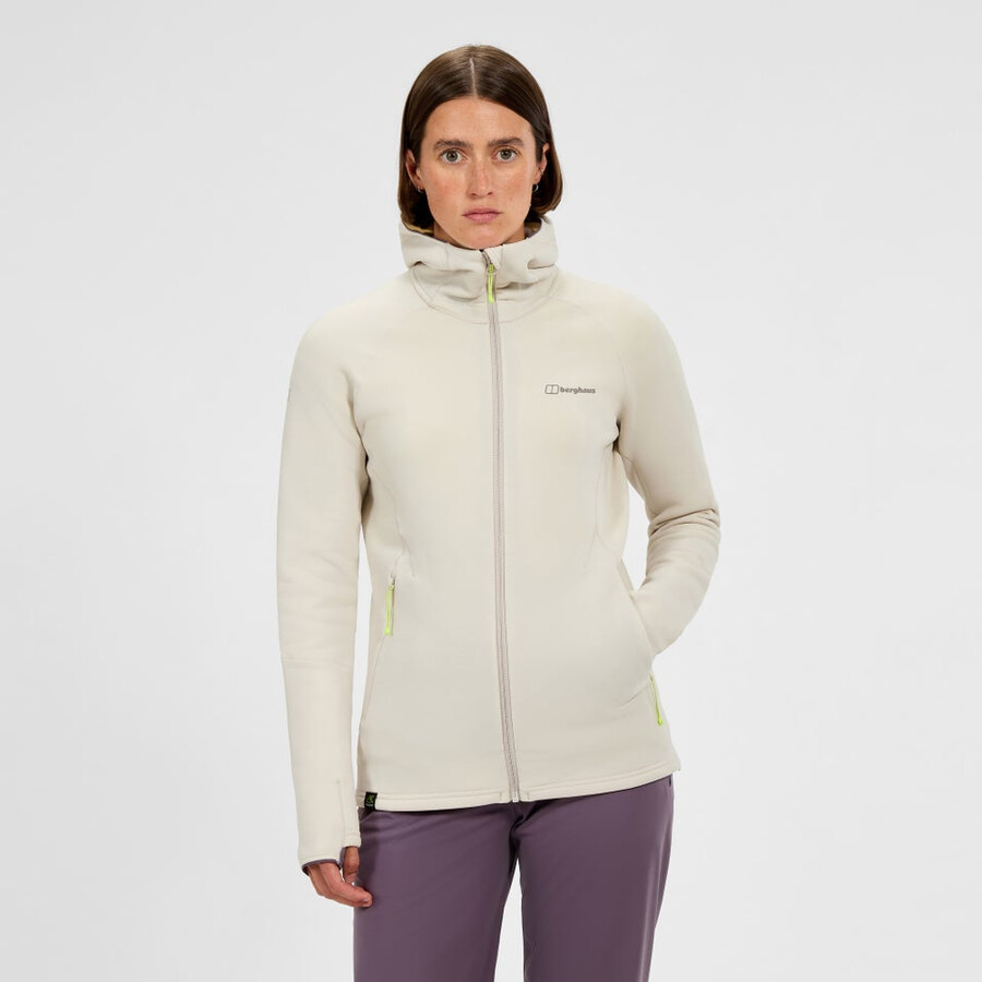 le donne cinetica powerstretch felpa con cappuccio - grigio berghaus