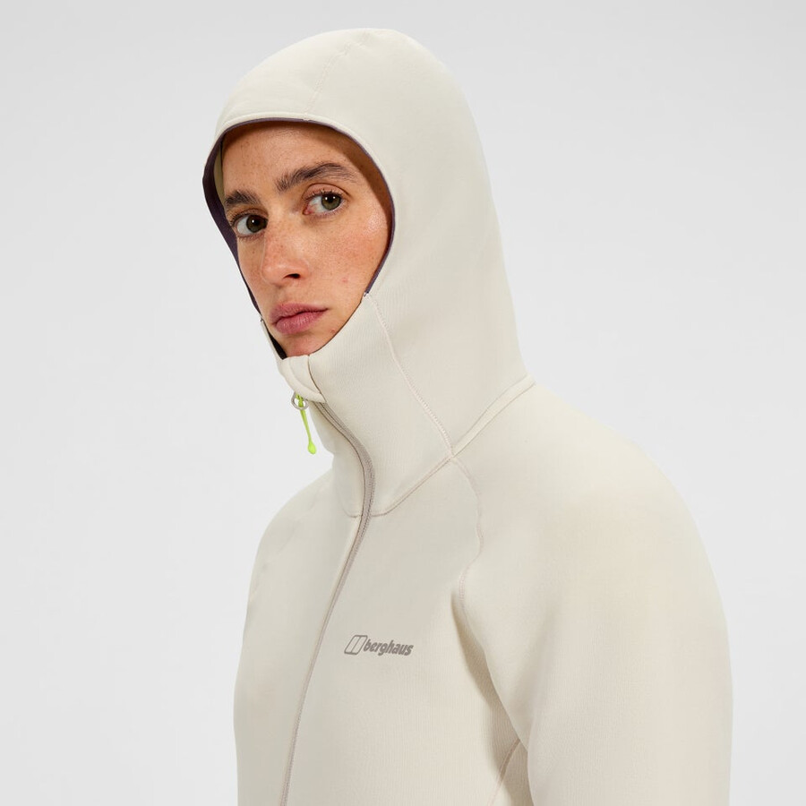 le donne cinetica powerstretch felpa con cappuccio - grigio berghaus
