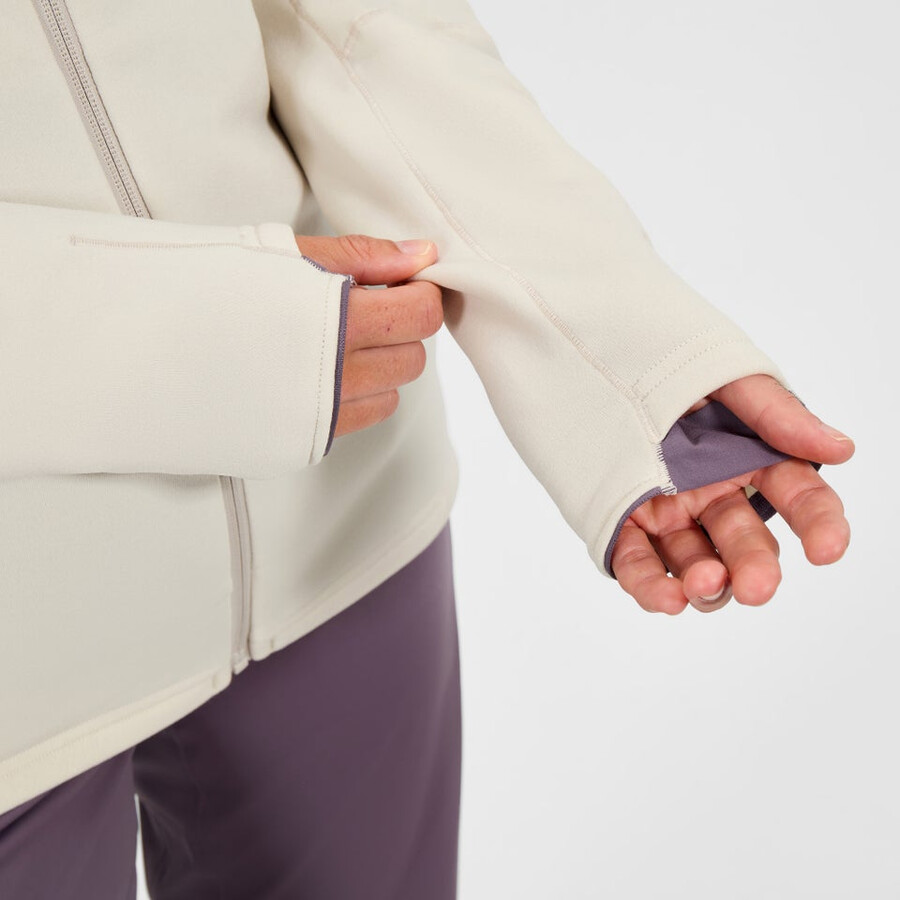 le donne cinetica powerstretch felpa con cappuccio - grigio berghaus