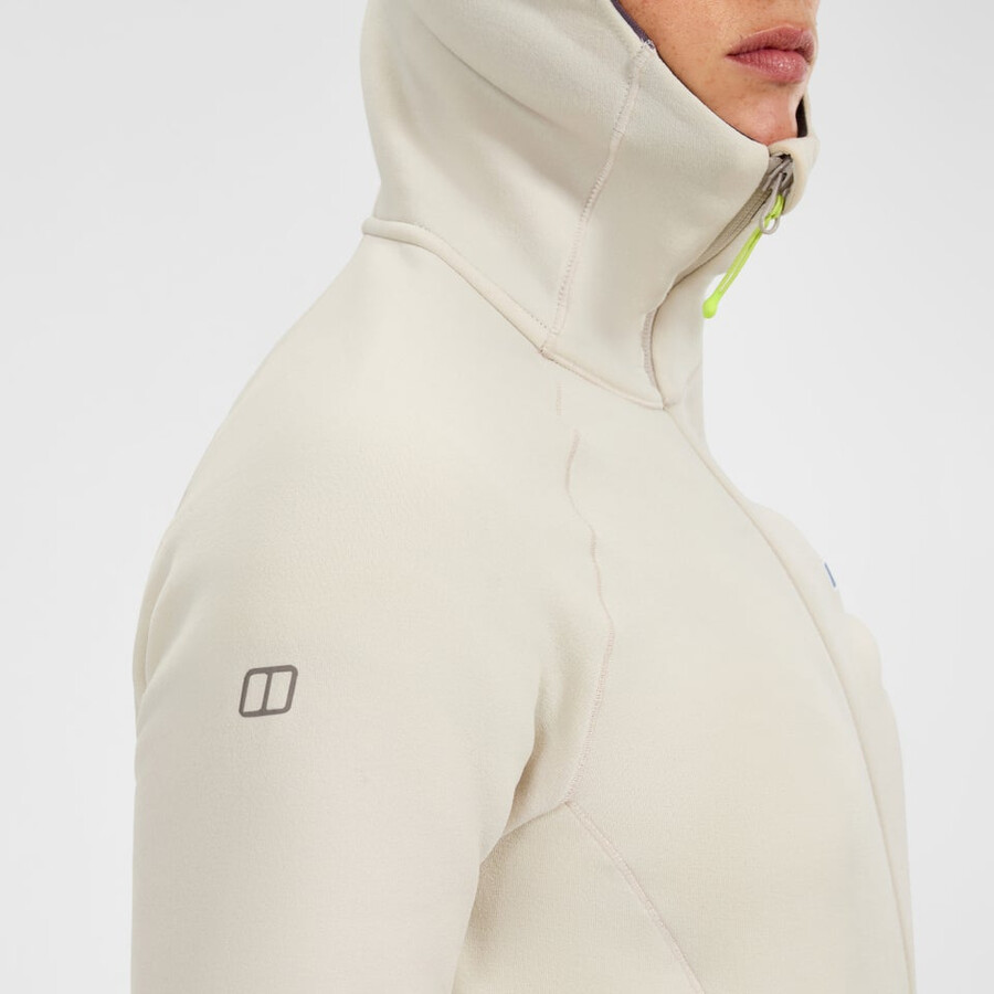 le donne cinetica powerstretch felpa con cappuccio - grigio berghaus