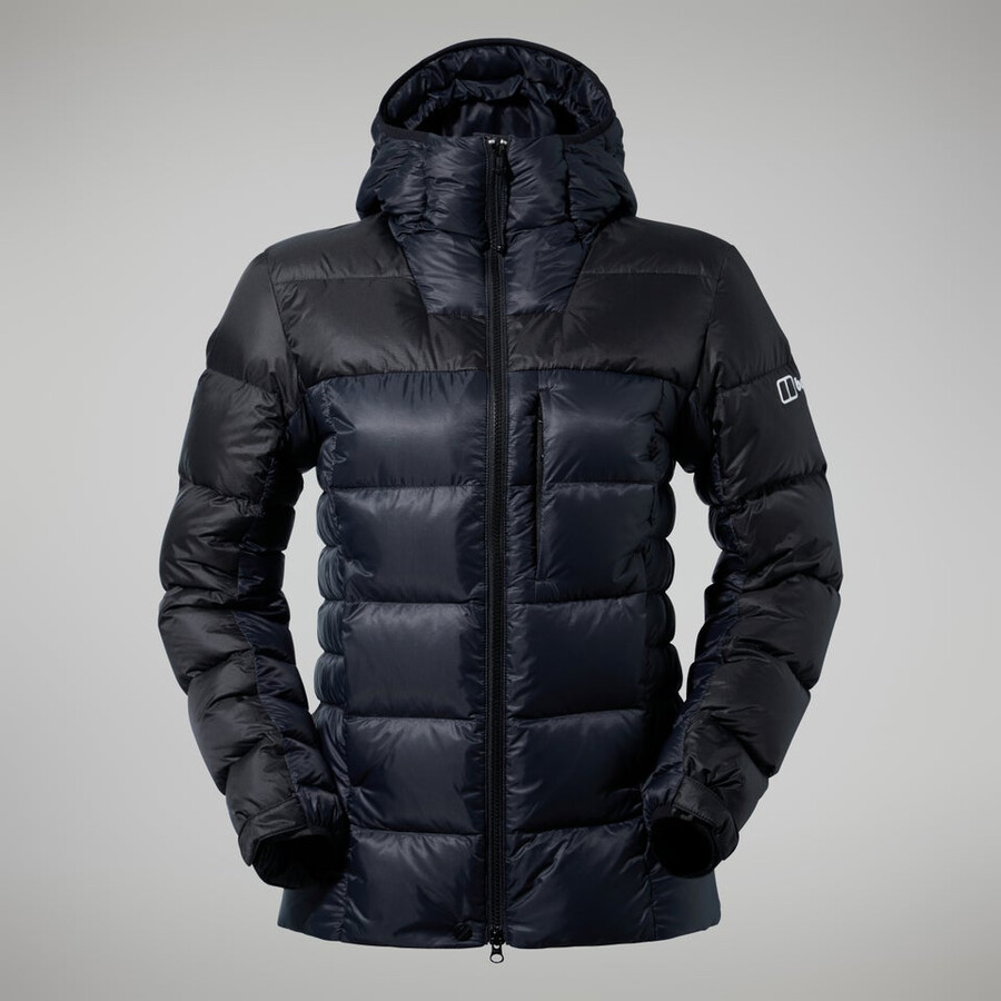 donne mtn spigolo ultra giù felpa con cappuccio - nero berghaus