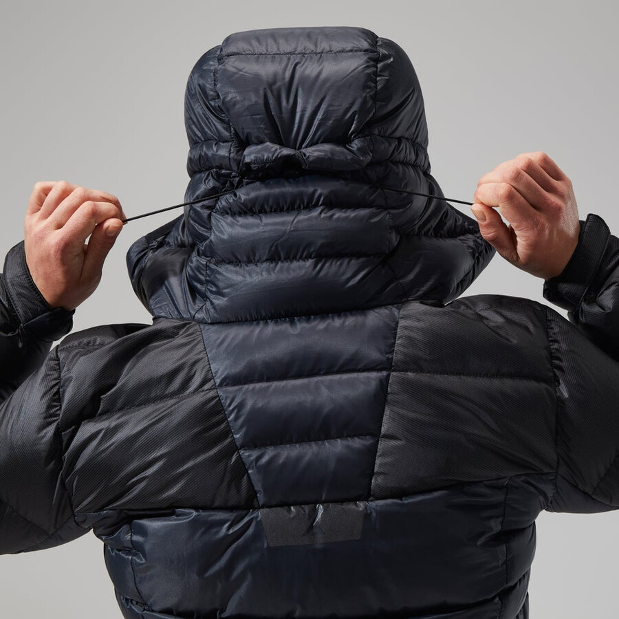donne mtn spigolo ultra giù felpa con cappuccio - nero berghaus