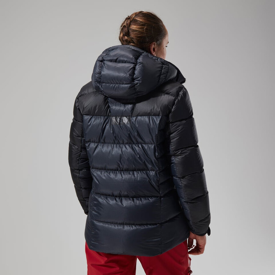 donne mtn spigolo ultra giù felpa con cappuccio - nero berghaus