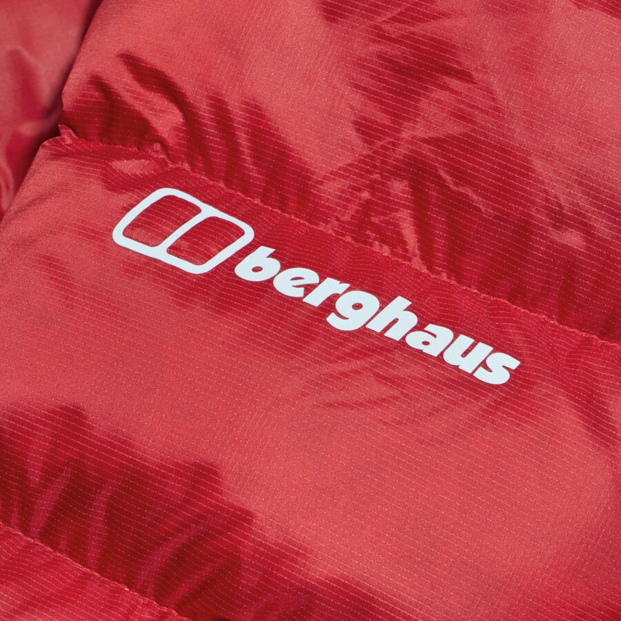 donne mtn spigolo ultra giù felpa con cappuccio - rosso berghaus
