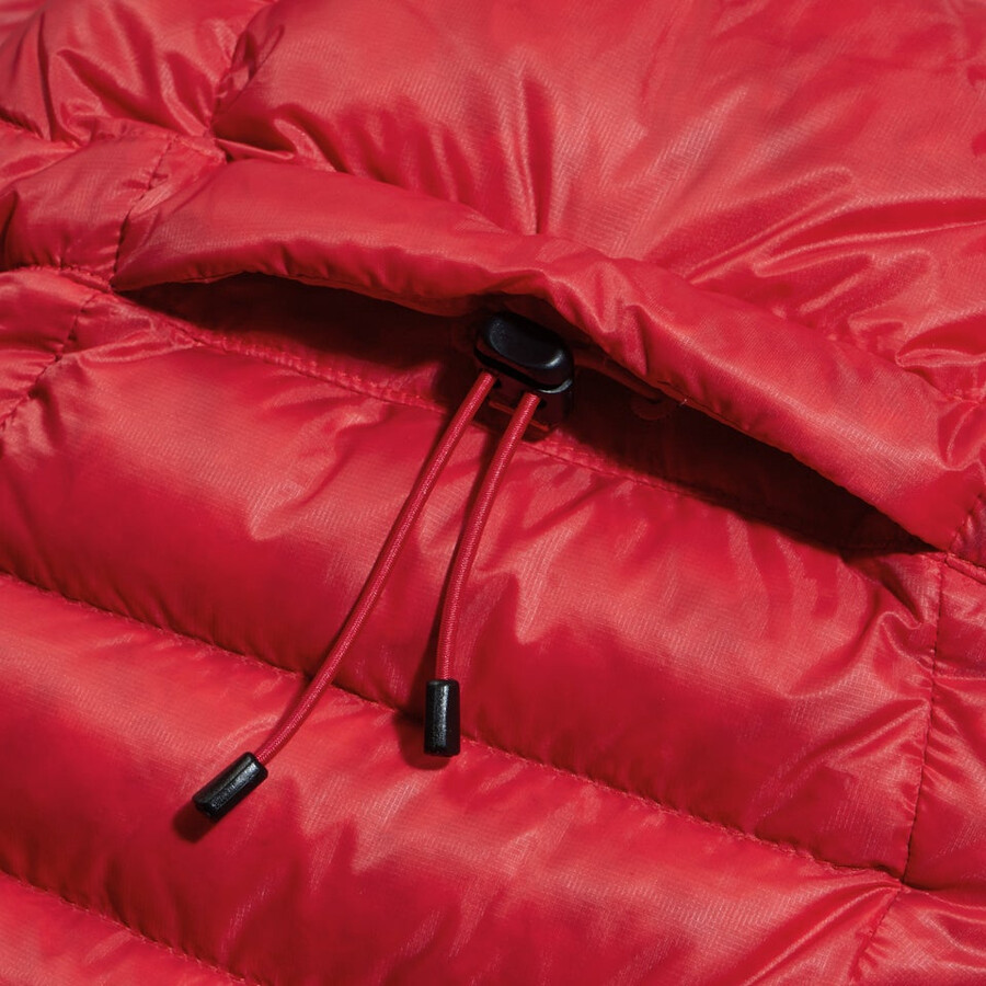 donne mtn spigolo ultra giù felpa con cappuccio - rosso berghaus