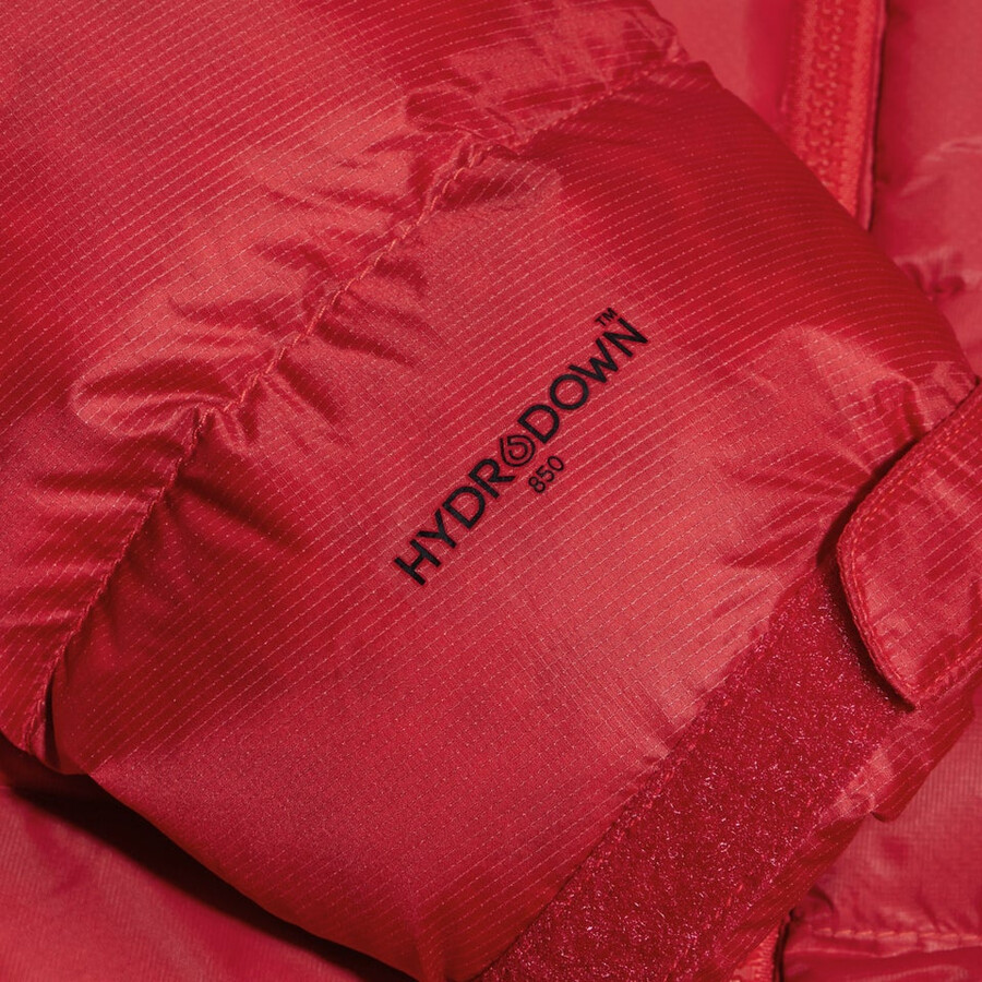 donne mtn spigolo ultra giù felpa con cappuccio - rosso berghaus