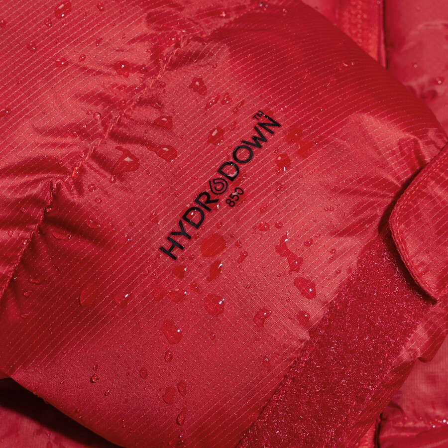 donne mtn spigolo ultra giù felpa con cappuccio - rosso berghaus