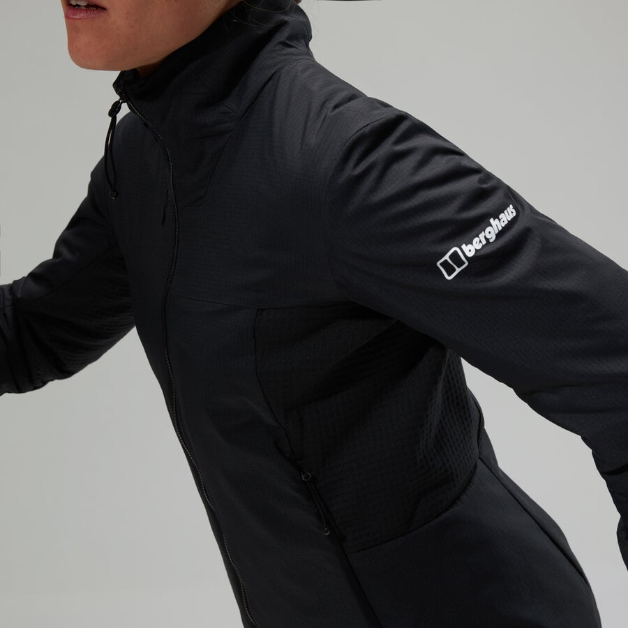 donne mtn guida mw hybrid jacket - black berghaus