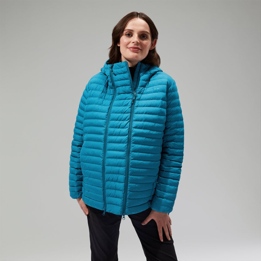 donne nula con cappuccio maternità 2in1 giacca turchese berghaus