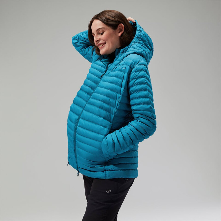 donne nula con cappuccio maternità 2in1 giacca turchese berghaus