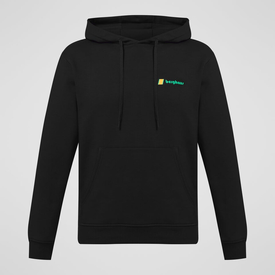 unisex dreamscape felpa con cappuccio jet black berghaus