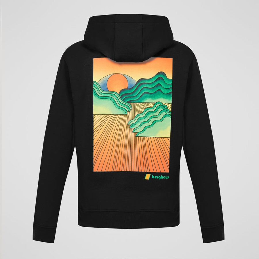 unisex dreamscape felpa con cappuccio jet black berghaus