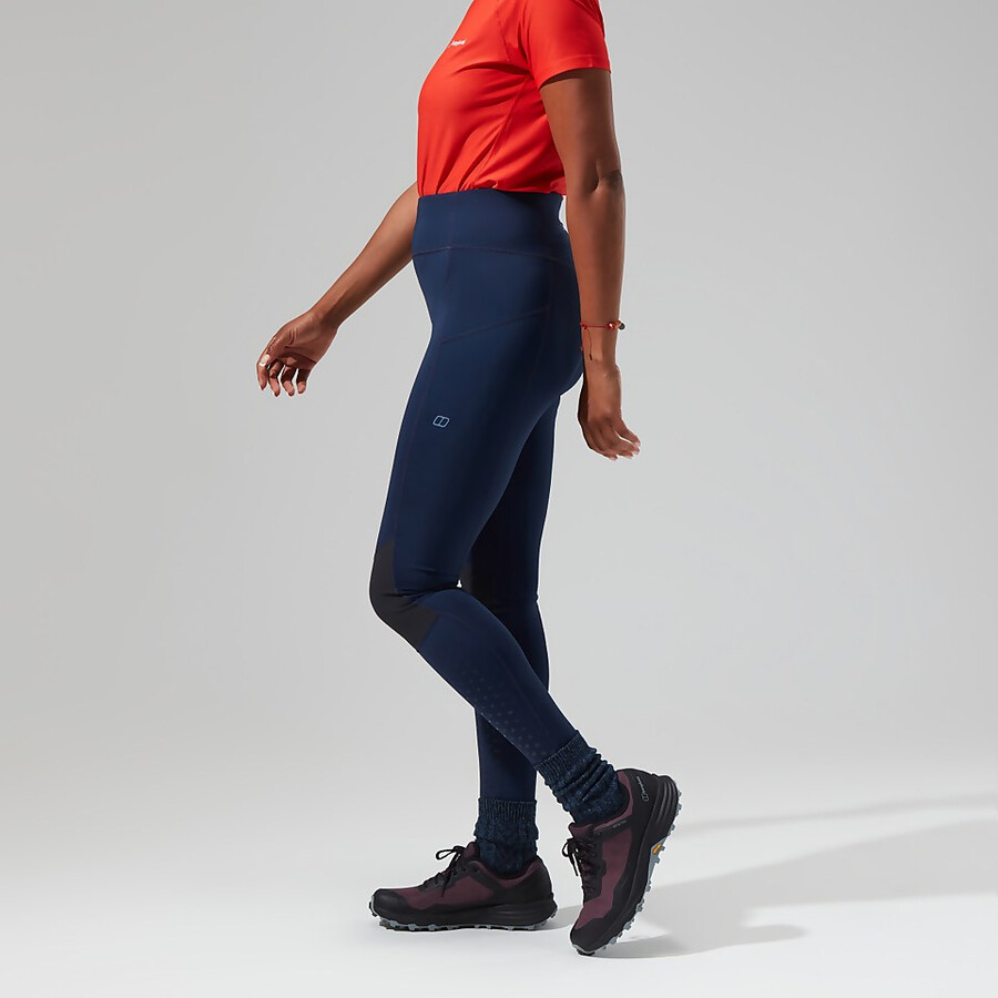 donne lelyur trekking collant - blu scuronero berghaus