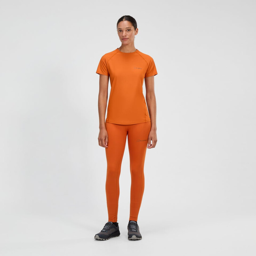 donna berghaus core legging - arancio berghaus