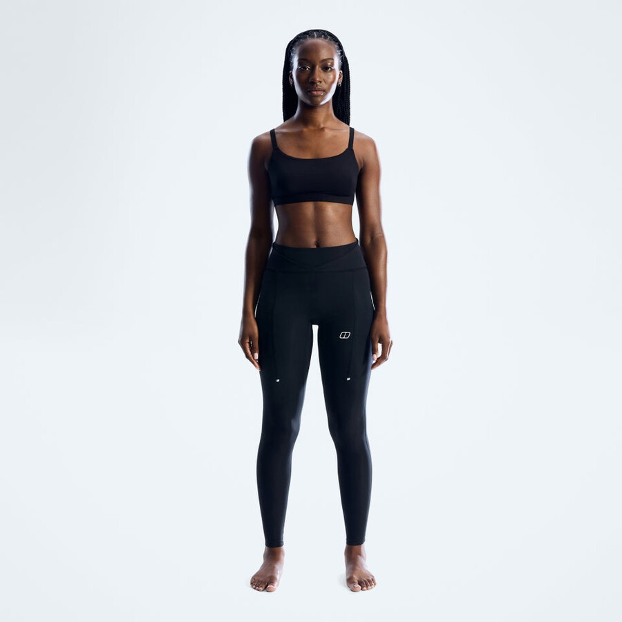donne farren leggings - jet nero berghaus