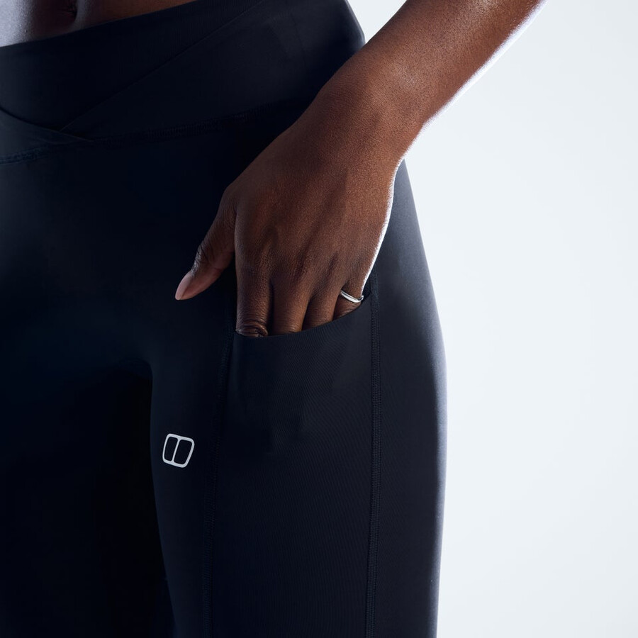 donne farren leggings - jet nero berghaus
