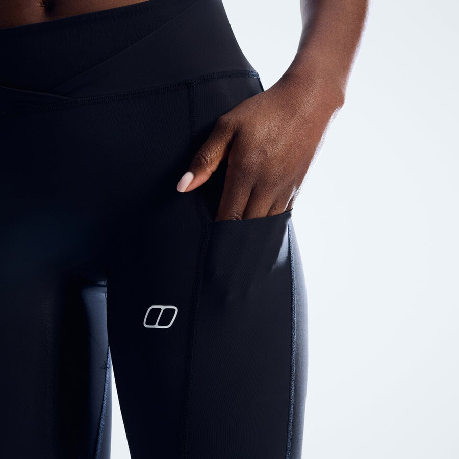 donne farren leggings - jet nero berghaus