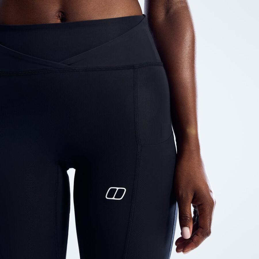 donne farren leggings - jet nero berghaus