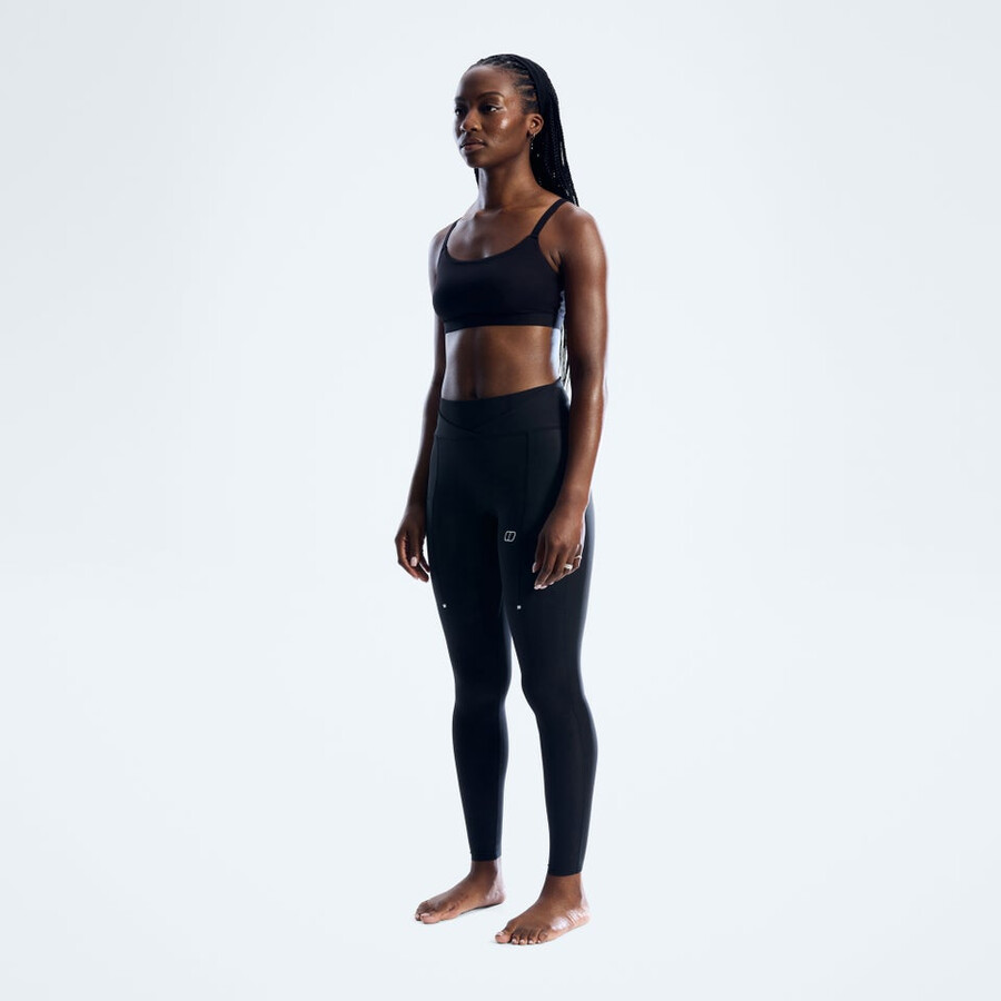 donne farren leggings - jet nero berghaus