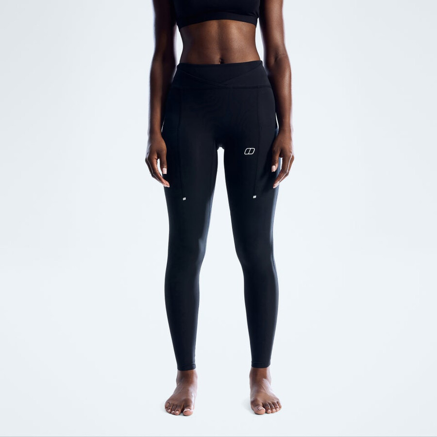 donne farren leggings - jet nero berghaus