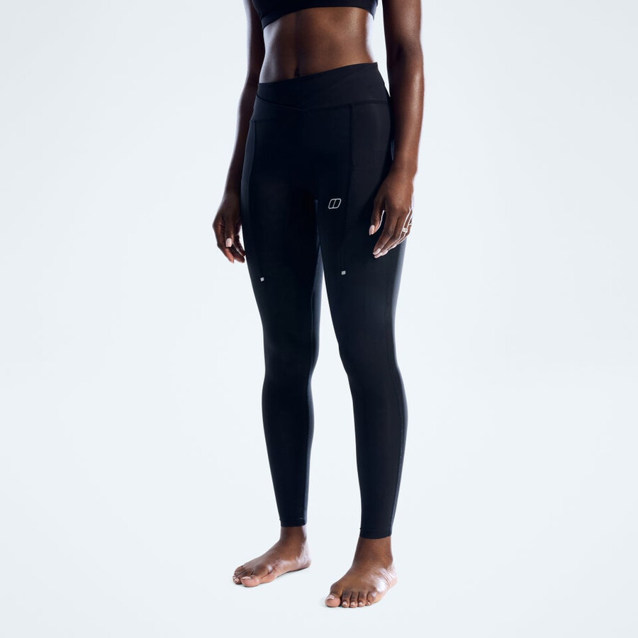 donne farren leggings - jet nero berghaus