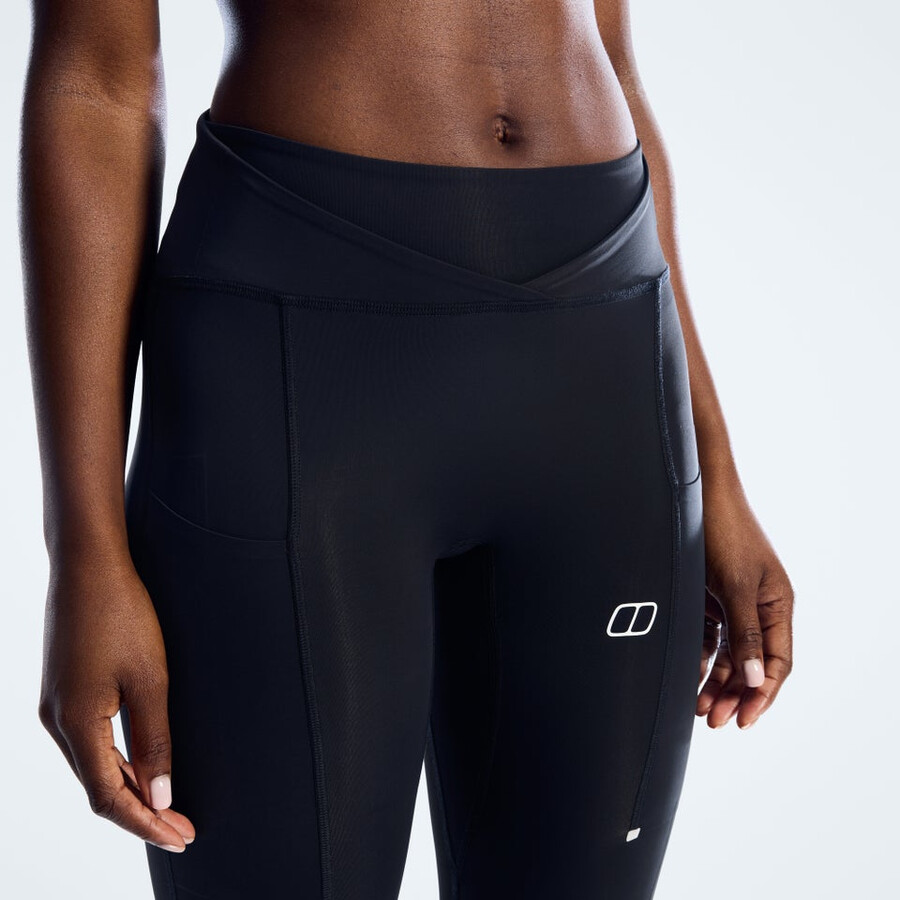 donne farren leggings - jet nero berghaus