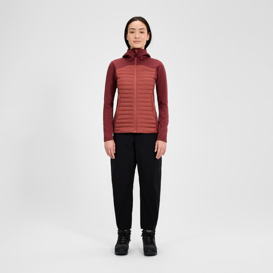 donne nula ibrido sintetico insulated jacket - red berghaus