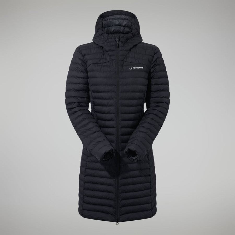 donne nula micro giacca lunga - nero berghaus