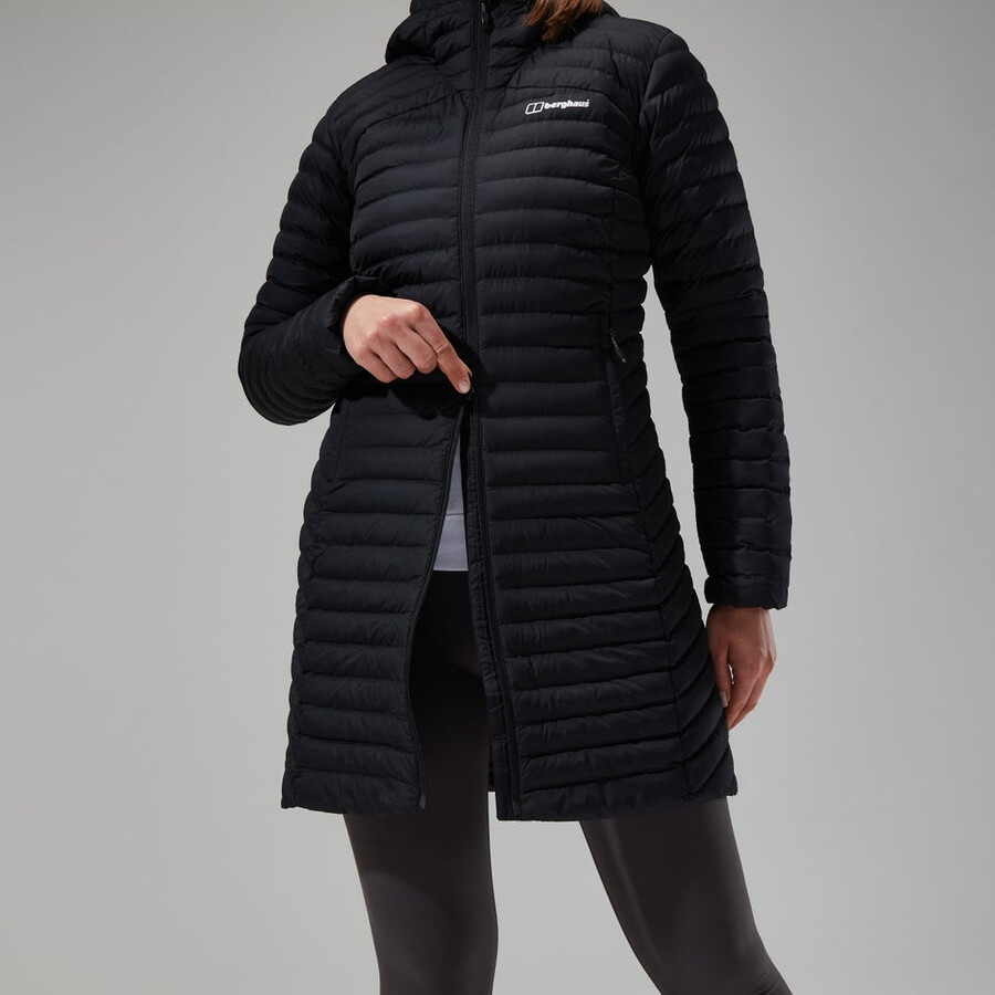 donne nula micro giacca lunga - nero berghaus