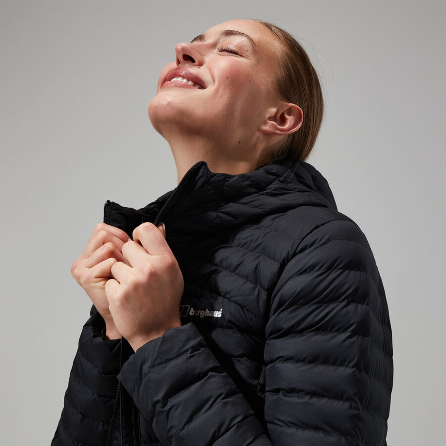 donne nula micro giacca lunga - nero berghaus