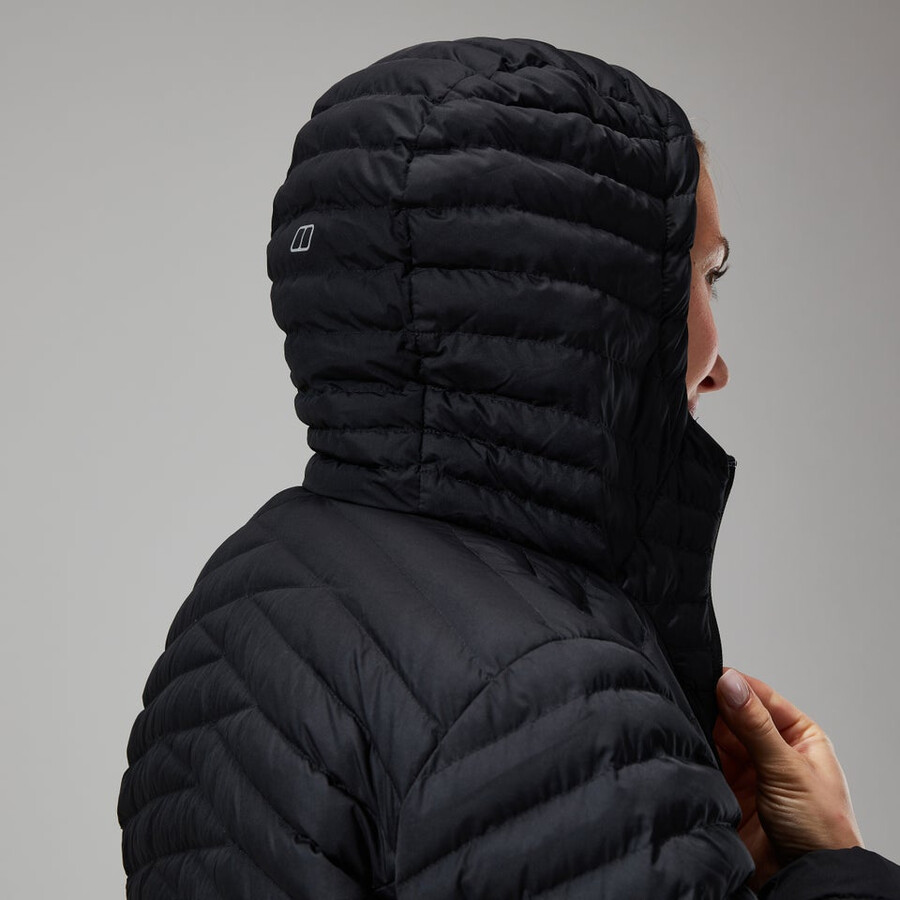 donne nula micro giacca lunga - nero berghaus