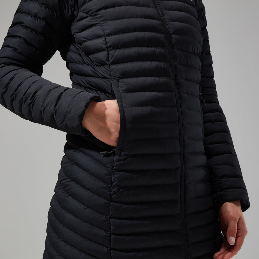 donne nula micro giacca lunga - nero berghaus