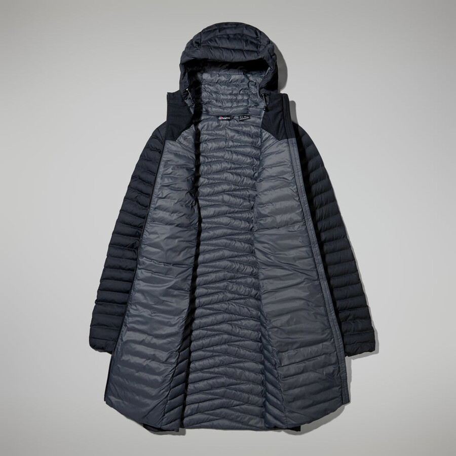 donne nula micro giacca lunga - nero berghaus