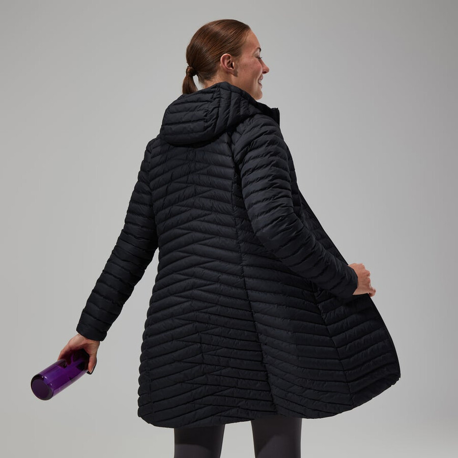 donne nula micro giacca lunga - nero berghaus